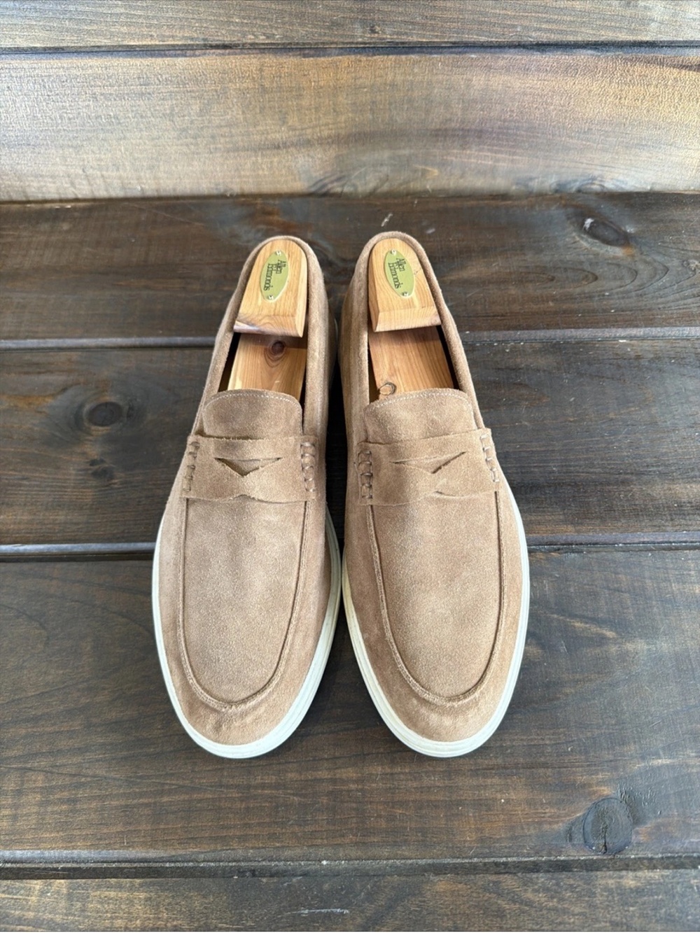 Peter Millar Excursionist Brown Suede Penny Loafers Slip On Shoes Men Size 12 M